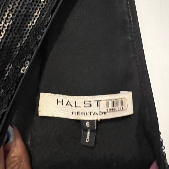 Halston Heritage Black Sequin Mini-Dress - Picture 6 of 6